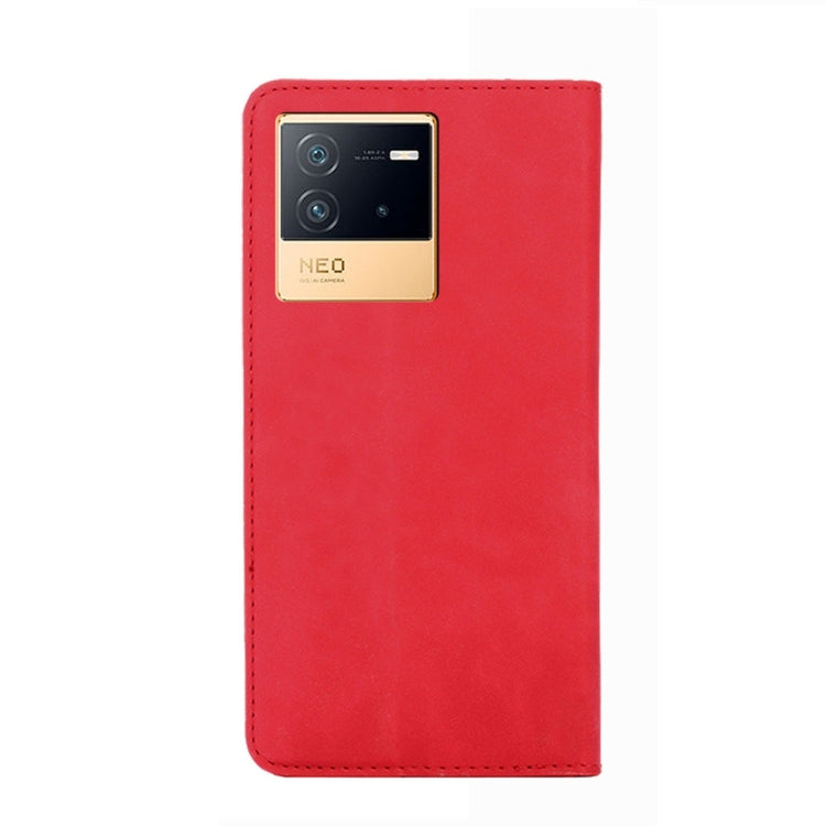 For vivo iQOO Neo6 5G Skin Feel Magnetic Horizontal Flip Leather Phone Case