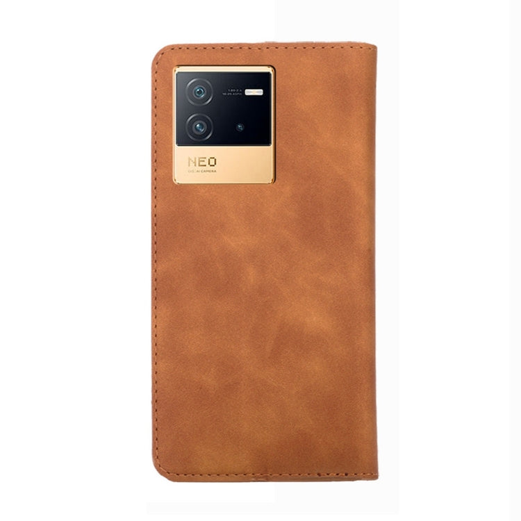 For vivo iQOO Neo6 5G Skin Feel Magnetic Horizontal Flip Leather Phone Case