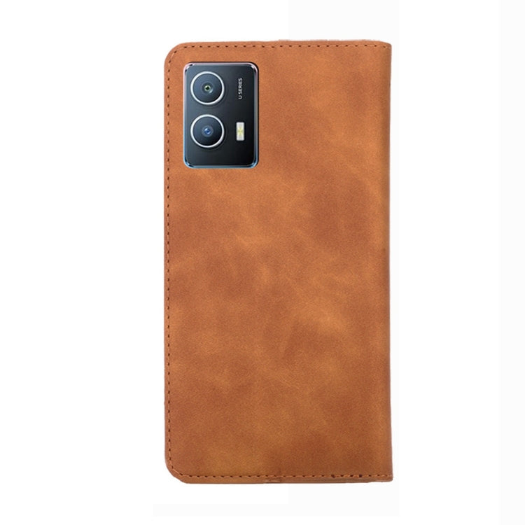 For vivo iQOO U5 5G Skin Feel Magnetic Horizontal Flip Leather Phone Case