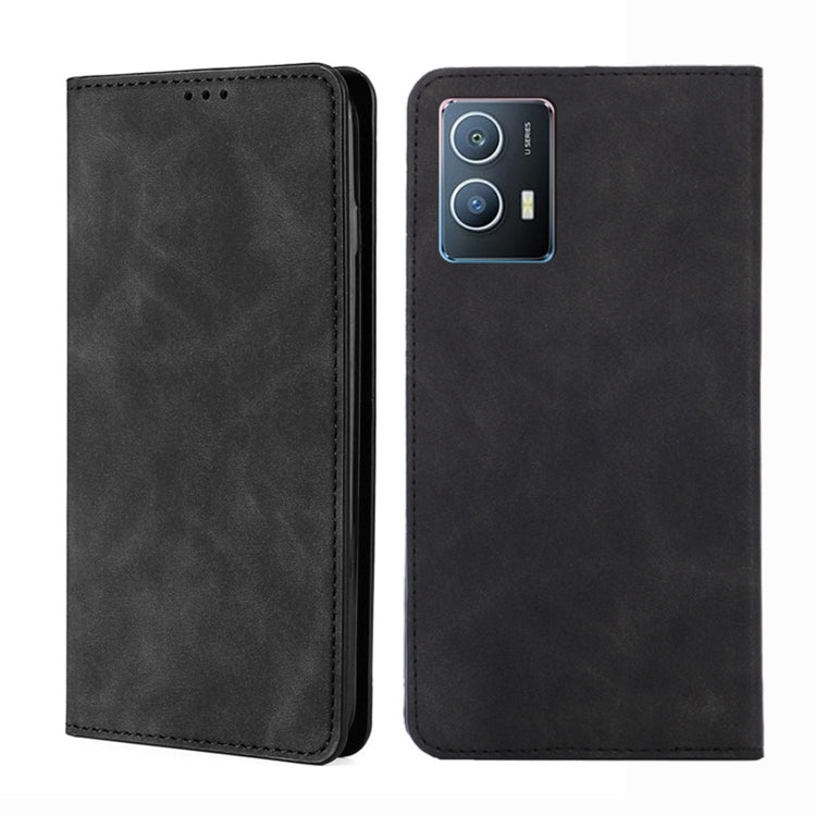For vivo iQOO U5 5G Skin Feel Magnetic Horizontal Flip Leather Phone Case