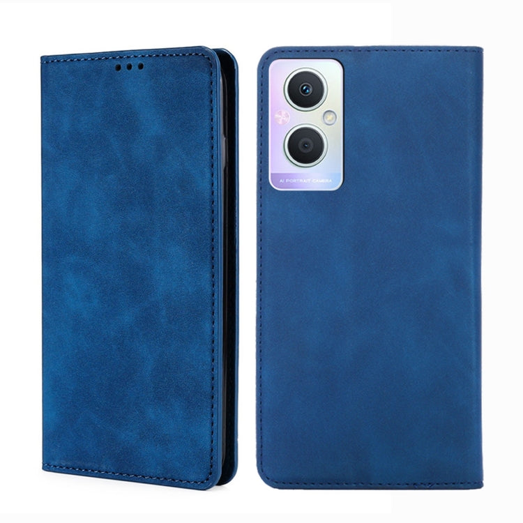 For OPPO A96 5G Skin Feel Magnetic Horizontal Flip Leather Phone Case