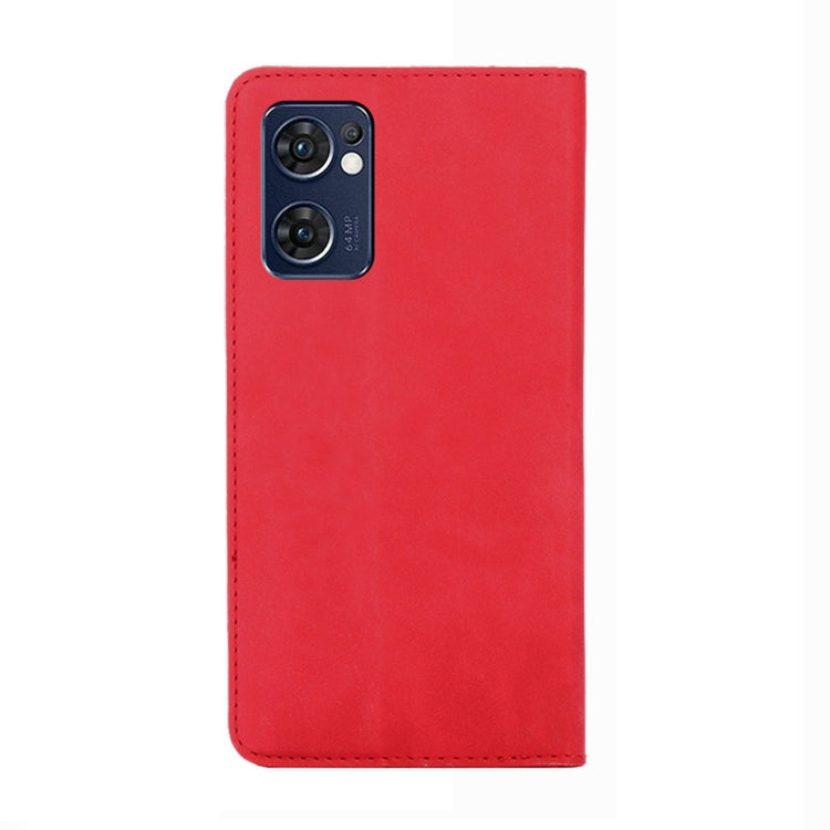 For OPPO Find X5 Lite Skin Feel Magnetic Horizontal Flip Leather Phone Case