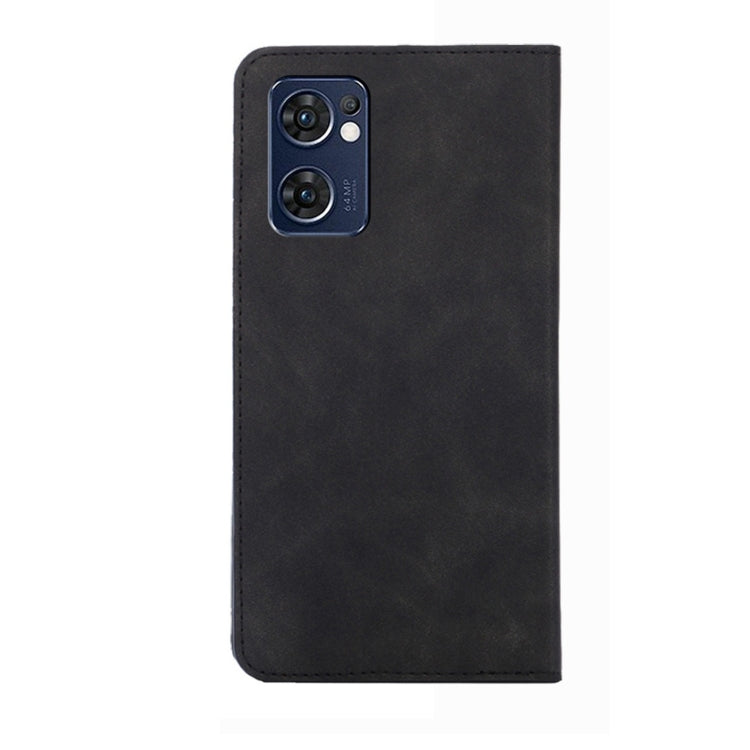 For OPPO Find X5 Lite Skin Feel Magnetic Horizontal Flip Leather Phone Case
