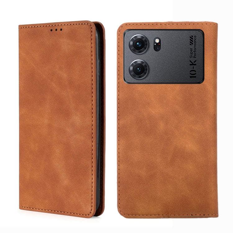For OPPO K10 5G Skin Feel Magnetic Horizontal Flip Leather Phone Case