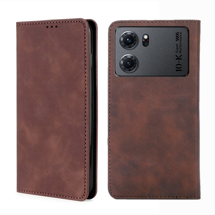 For OPPO K10 5G Skin Feel Magnetic Horizontal Flip Leather Phone Case