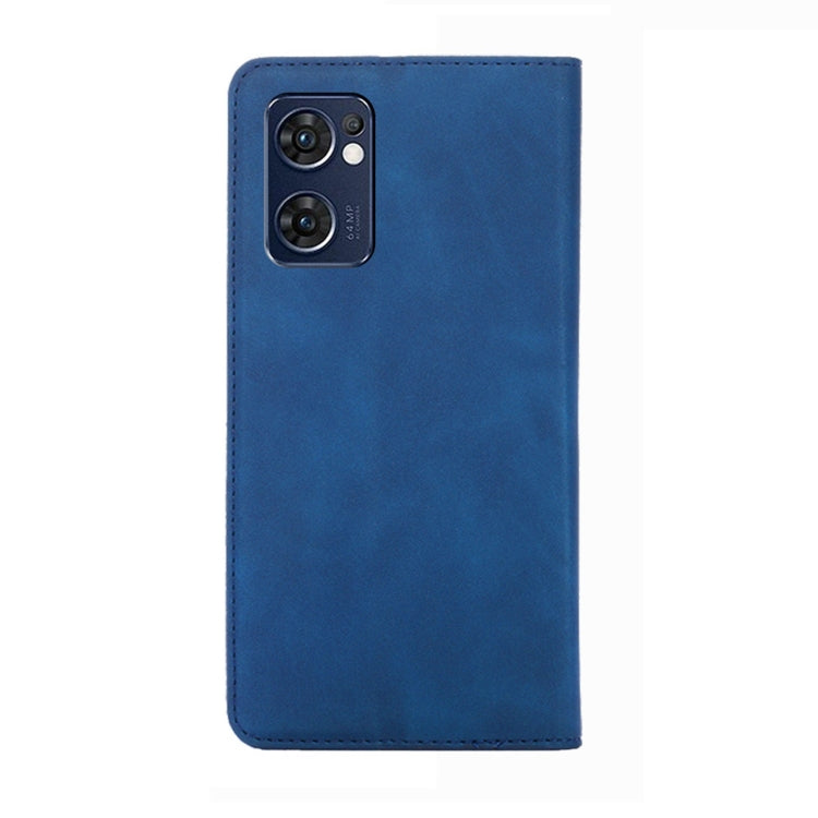 For OPPO Reno7 5G Global Skin Feel Magnetic Horizontal Flip Leather Phone Case