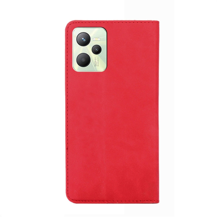 For OPPO Realme C35 Skin Feel Magnetic Horizontal Flip Leather Phone Case