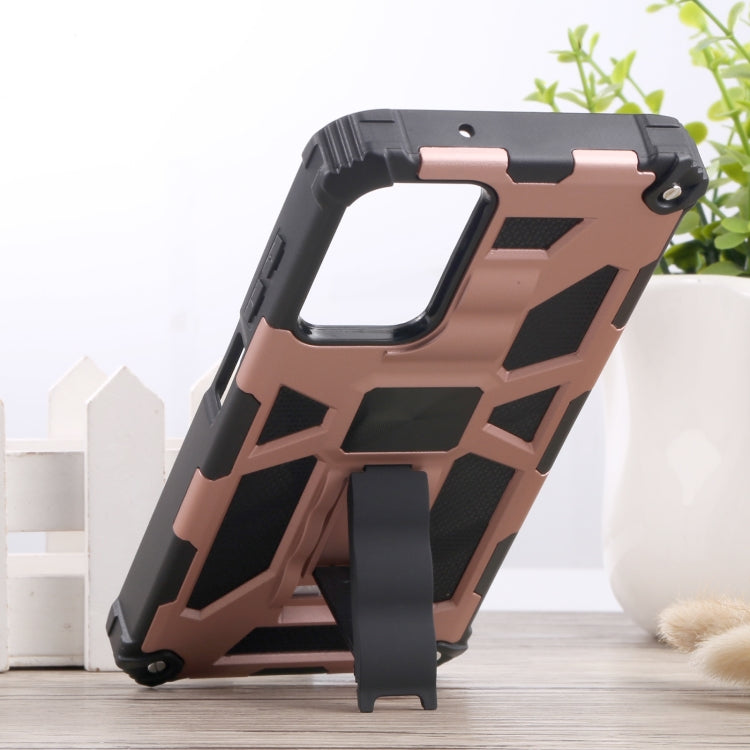 For Samsung Galaxy A03s 166mm Shockproof TPU + PC Magnetic Phone Case with Holder