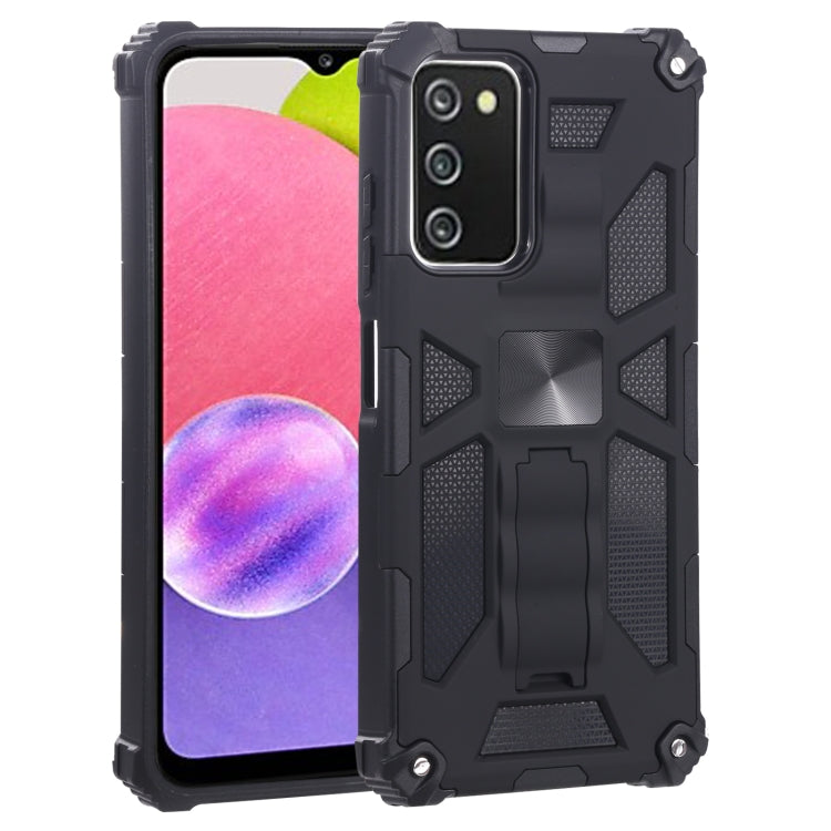 For Samsung Galaxy A03s 166mm Shockproof TPU + PC Magnetic Phone Case with Holder