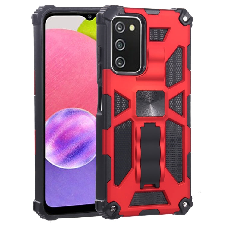 For Samsung Galaxy A03s 166mm Shockproof TPU + PC Magnetic Phone Case with Holder