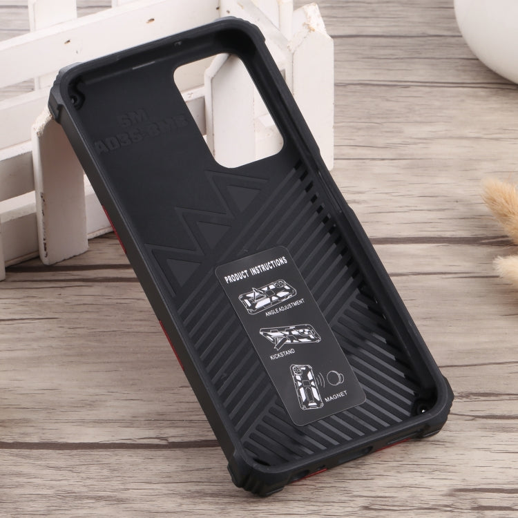 For Samsung Galaxy A03s 166mm Shockproof TPU + PC Magnetic Phone Case with Holder