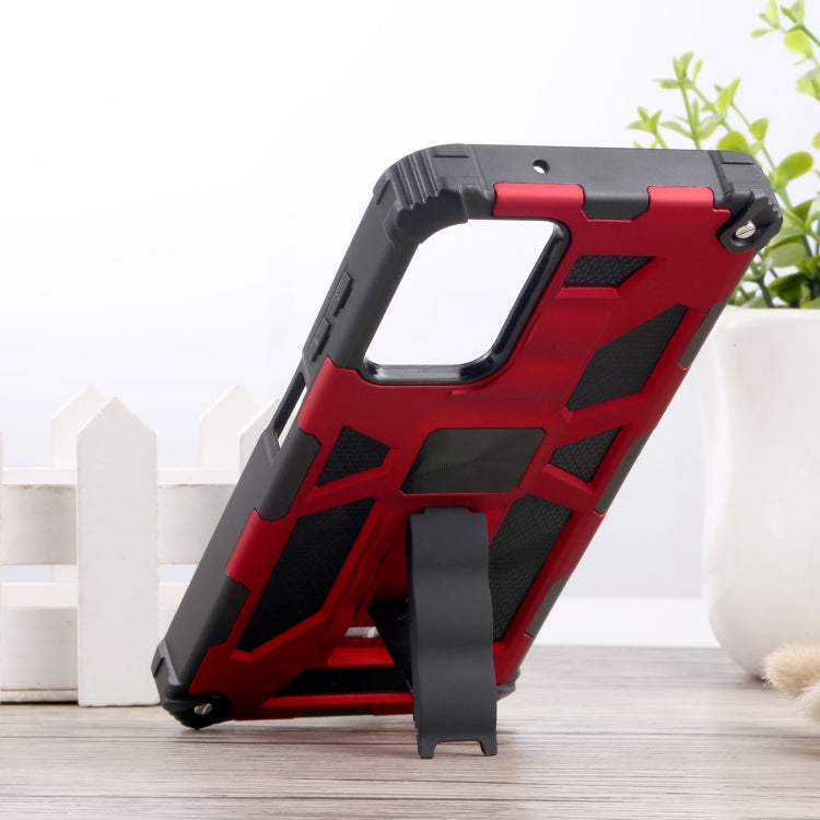 For Samsung Galaxy A03s 166mm Shockproof TPU + PC Magnetic Phone Case with Holder