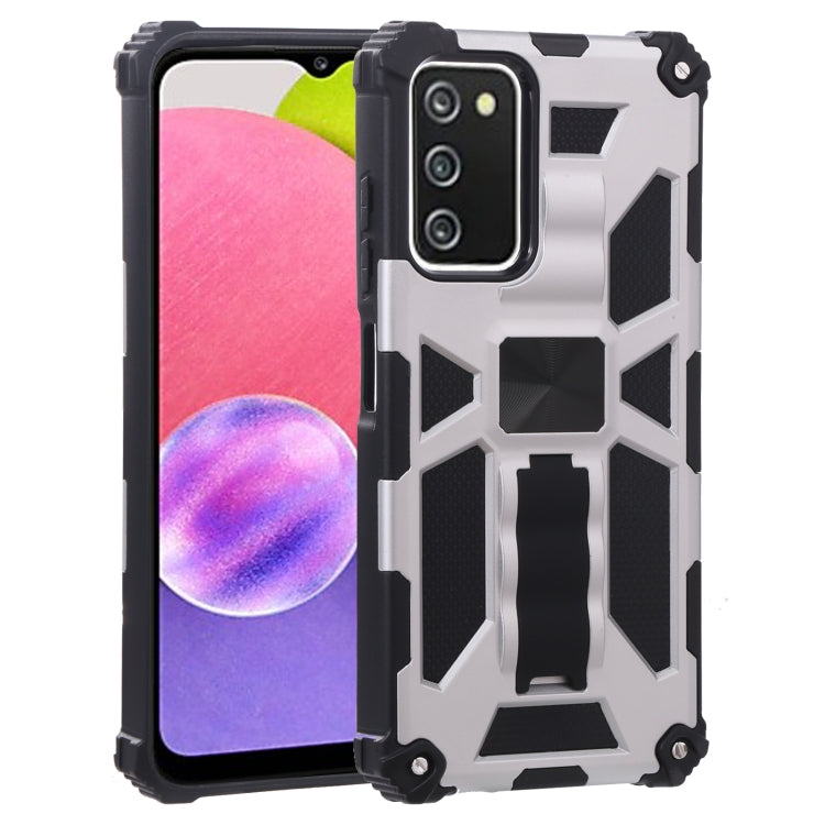 For Samsung Galaxy A03s 166mm Shockproof TPU + PC Magnetic Phone Case with Holder