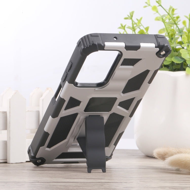 For Samsung Galaxy A03s 166mm Shockproof TPU + PC Magnetic Phone Case with Holder