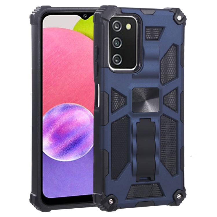 For Samsung Galaxy A03s 166mm Shockproof TPU + PC Magnetic Phone Case with Holder