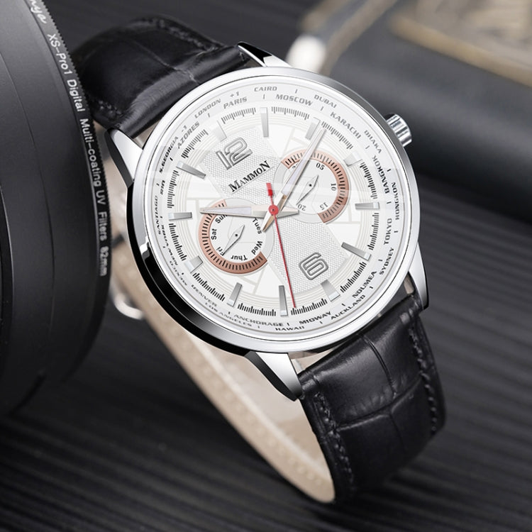 YAZOLE M039 Waterproof Leather Strap Quartz Movement Men Sports Watch