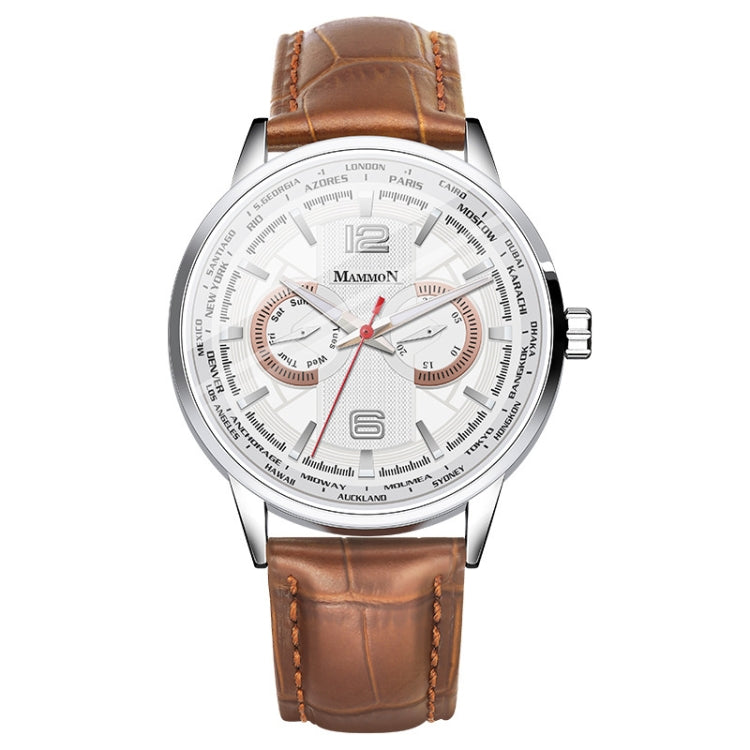 YAZOLE M039 Waterproof Leather Strap Quartz Movement Men Sports Watch