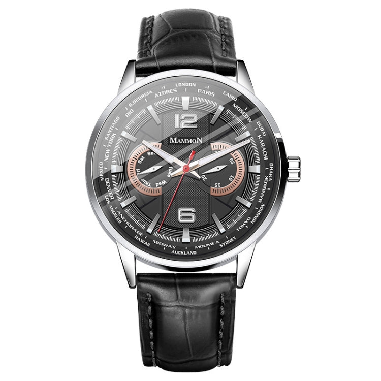 YAZOLE M039 Waterproof Leather Strap Quartz Movement Men Sports Watch