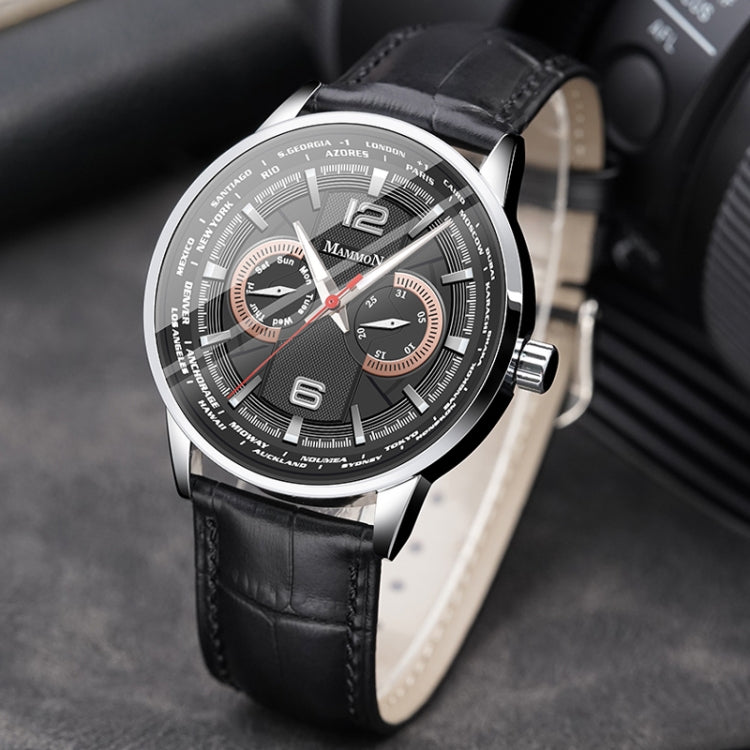 YAZOLE M039 Waterproof Leather Strap Quartz Movement Men Sports Watch