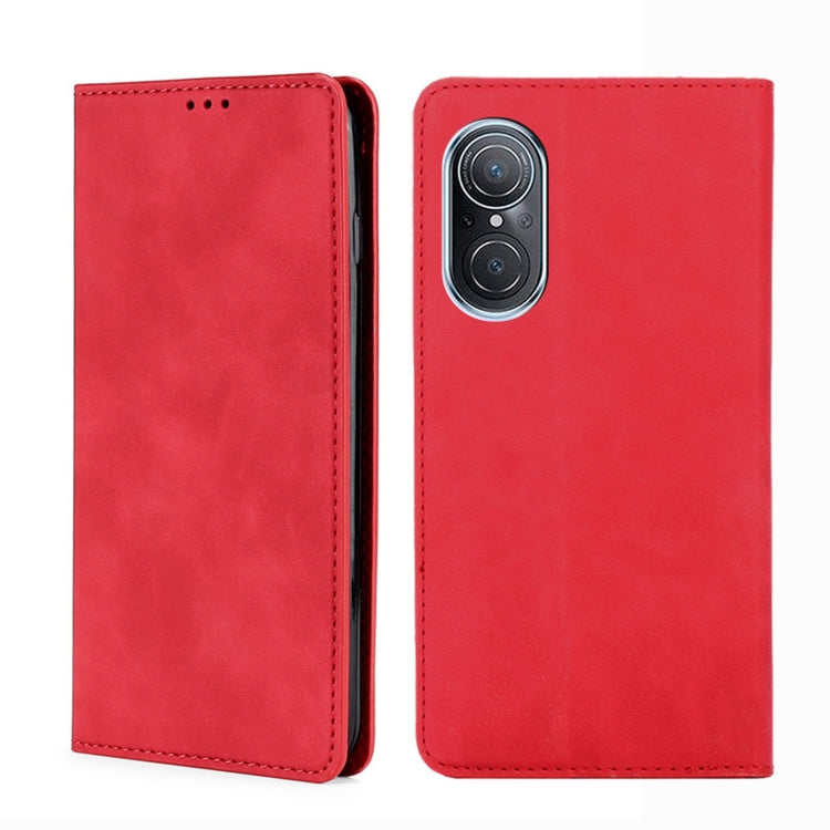For Huawei Nova 9 SE 4G Skin Feel Magnetic Horizontal Flip Leather Phone Case