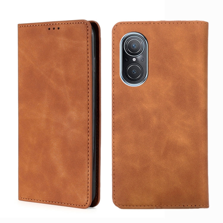 For Huawei Nova 9 SE 4G Skin Feel Magnetic Horizontal Flip Leather Phone Case