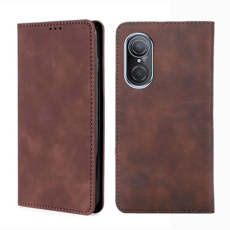 For Huawei Nova 9 SE 4G Skin Feel Magnetic Horizontal Flip Leather Phone Case