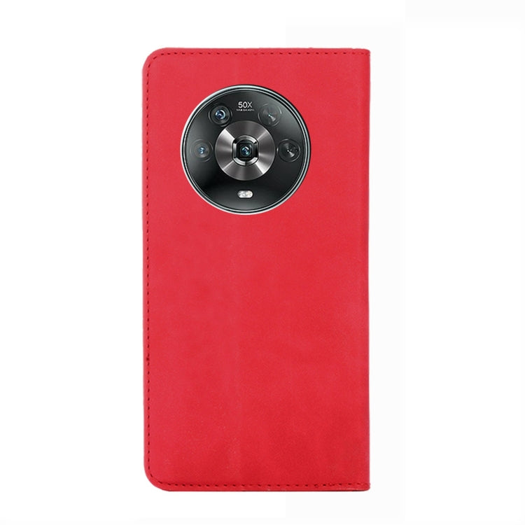 For Honor Magic4 Skin Feel Magnetic Horizontal Flip Leather Phone Case
