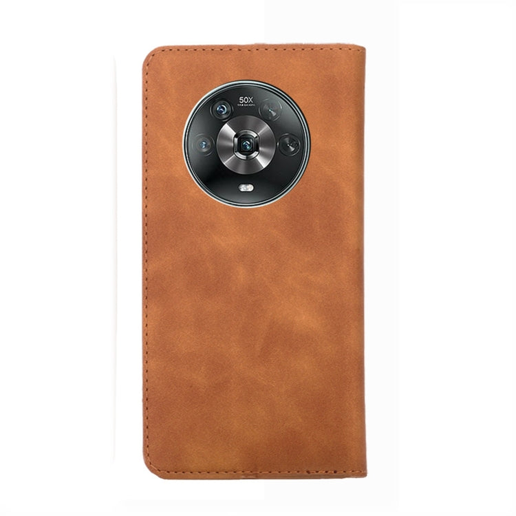 For Honor Magic4 Skin Feel Magnetic Horizontal Flip Leather Phone Case