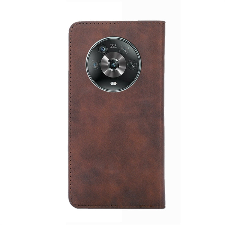 For Honor Magic4 Skin Feel Magnetic Horizontal Flip Leather Phone Case
