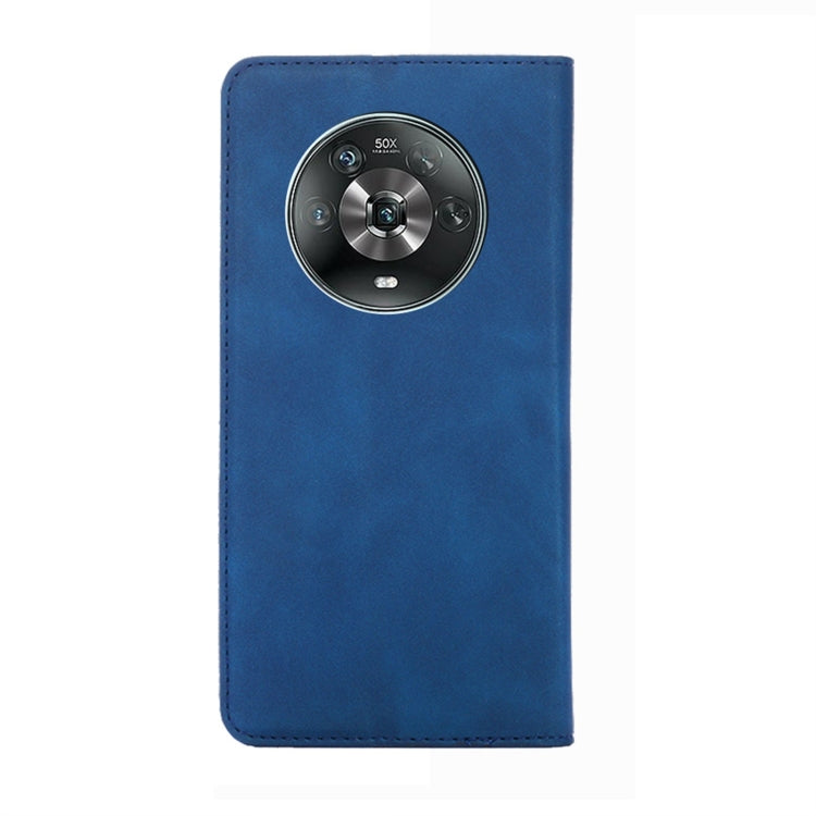 For Honor Magic4 Skin Feel Magnetic Horizontal Flip Leather Phone Case