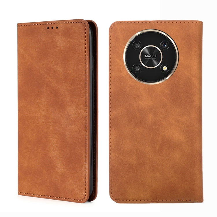 For Honor X30 Skin Feel Magnetic Horizontal Flip Leather Phone Case
