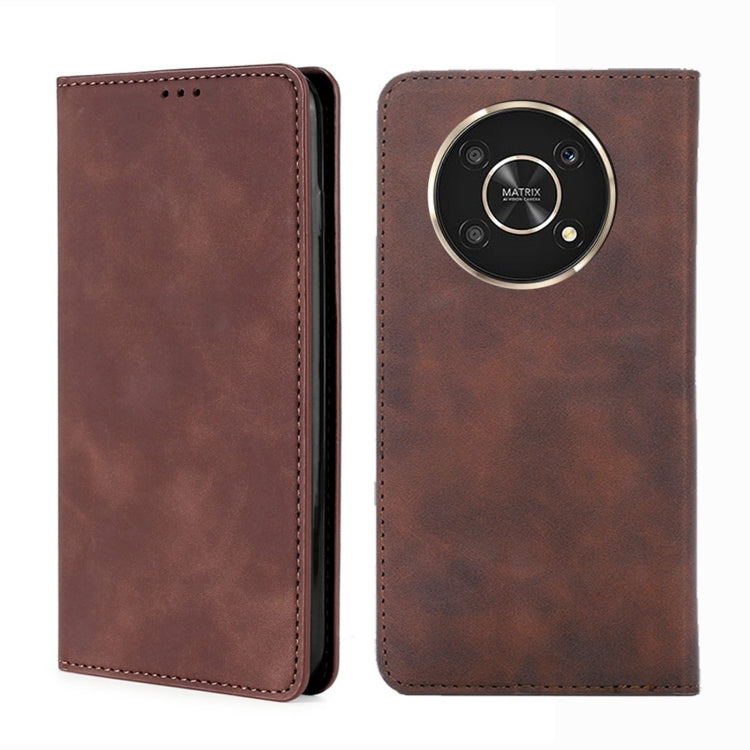 For Honor X30 Skin Feel Magnetic Horizontal Flip Leather Phone Case