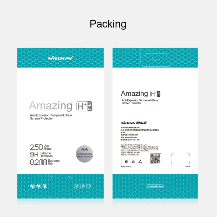 For Samsung Galaxy A23 4G / A13 5G / 4G NILLKIN H+PRO 0.2mm 9H 2.5D Explosion-proof Tempered Glass Film