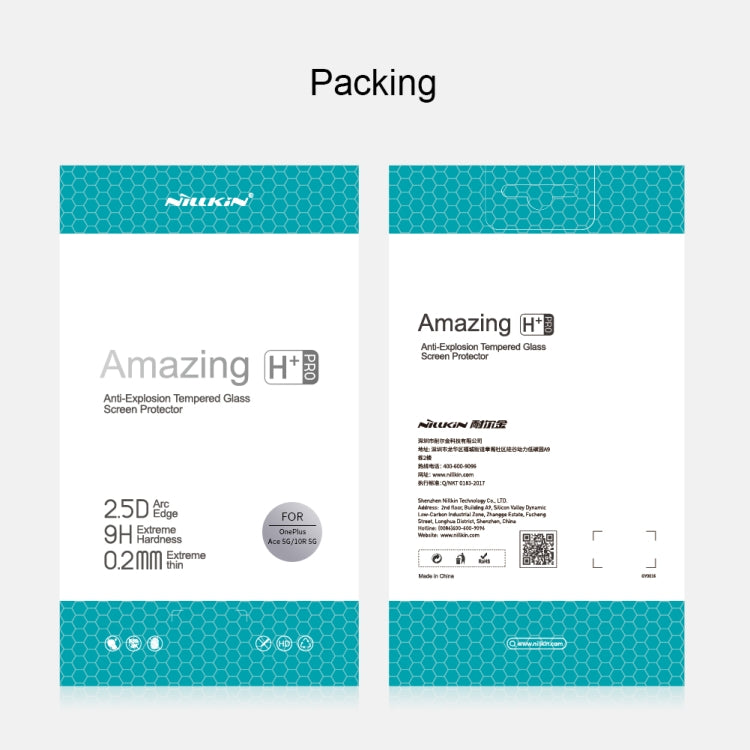 For OnePlus 10R 5G / Ace NILLKIN H+PRO 0.2mm 9H 2.5D Explosion-proof Tempered Glass Film