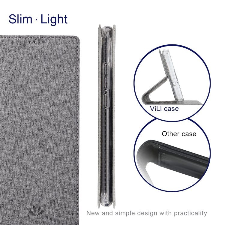 For Sharp Aquos R7 ViLi DMX Series Shockproof TPU + PU Leather Magnetic Attraction Horizontal Flip Case