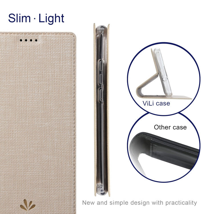 For Sharp Aquos R7 ViLi DMX Series Shockproof TPU + PU Leather Magnetic Attraction Horizontal Flip Case