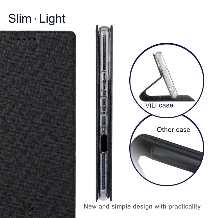 For Sharp Aquos Wish ViLi DMX Series Shockproof TPU + PU Leather Magnetic Attraction Horizontal Flip Case