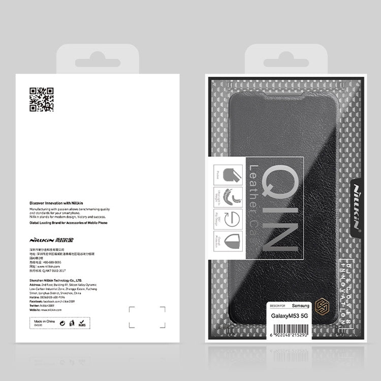 For Samsung Galaxy M33 5G NILLKIN QIN Series Crazy Horse Texture Leather Case