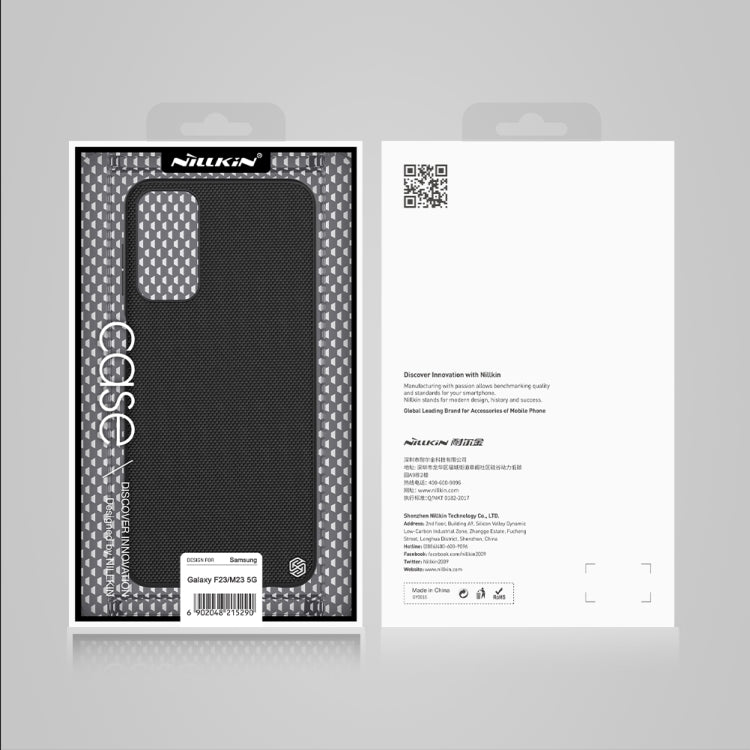 For Samsung Galaxy F23 / M23 5G NILLKIN 3D Textured Nylon Fiber TPU Phone Case(Black)