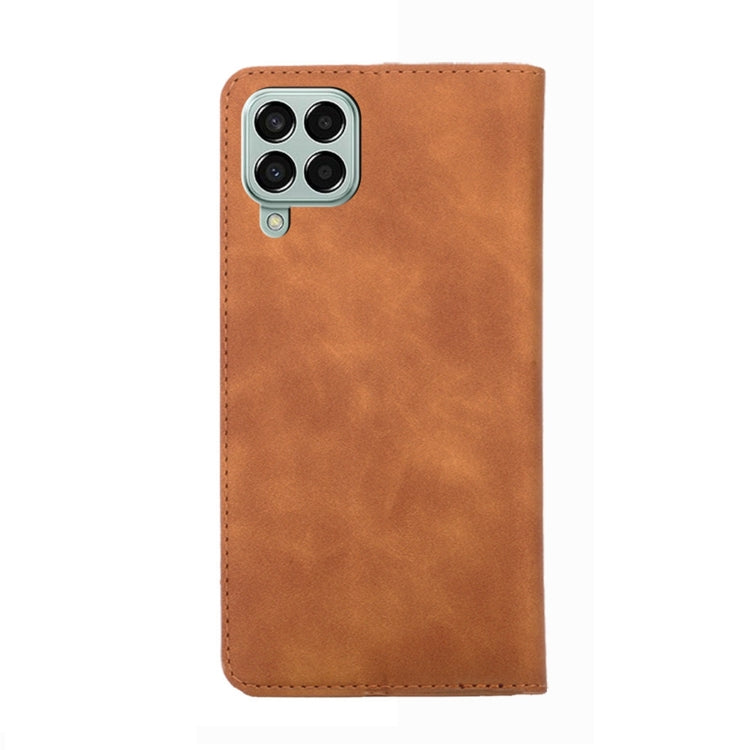 For Samsung Galaxy M33 5G Skin Feel Magnetic Horizontal Flip Leather Phone Case