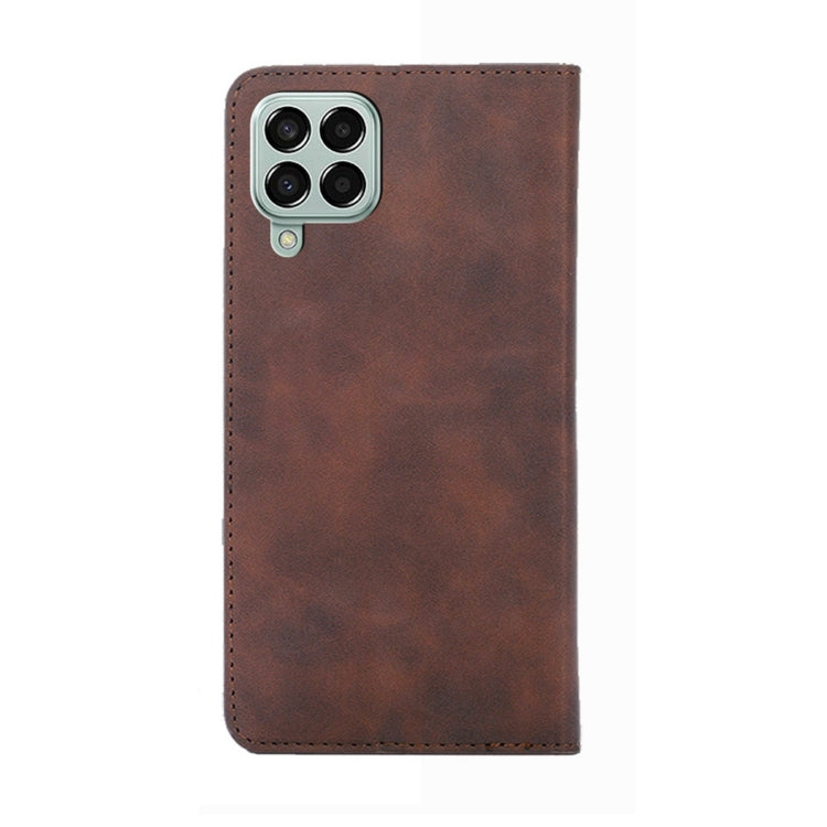 For Samsung Galaxy M33 5G Skin Feel Magnetic Horizontal Flip Leather Phone Case