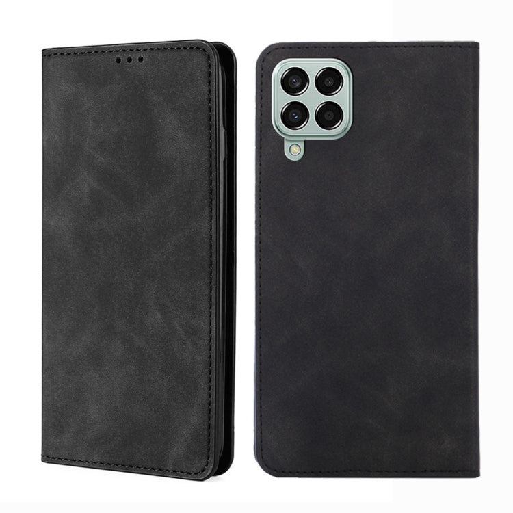 For Samsung Galaxy M33 5G Skin Feel Magnetic Horizontal Flip Leather Phone Case