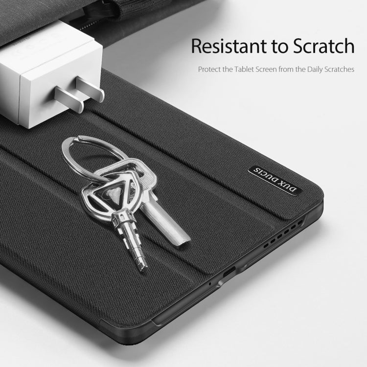 For Realme Pad Mini DUX DUCIS Domo Series Horizontal Flip Magnetic PU Smart Tablet Case(Black)