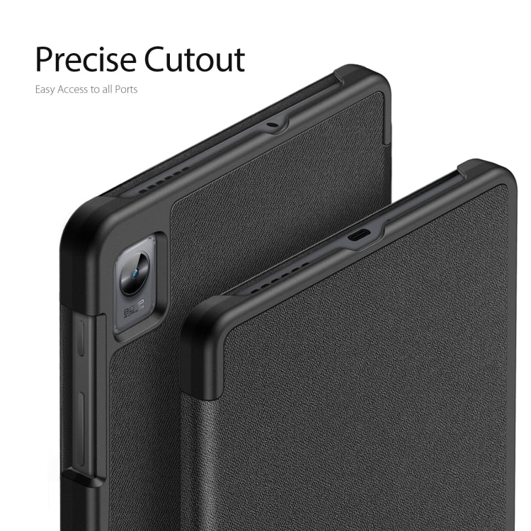 For Realme Pad Mini DUX DUCIS Domo Series Horizontal Flip Magnetic PU Smart Tablet Case(Black)