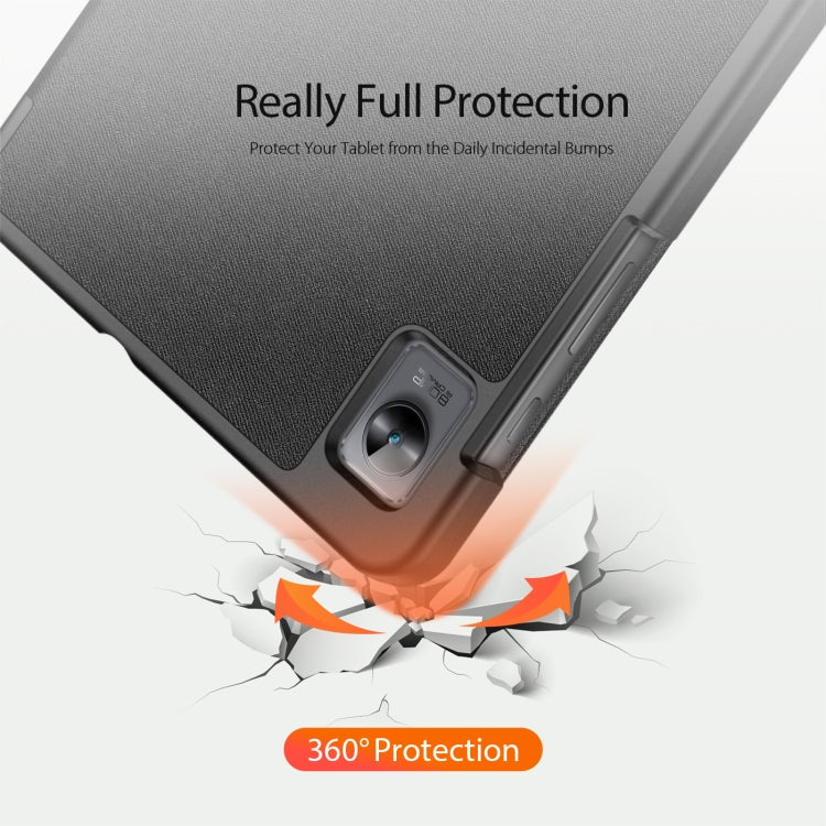 For Realme Pad Mini DUX DUCIS Domo Series Horizontal Flip Magnetic PU Smart Tablet Case(Black)