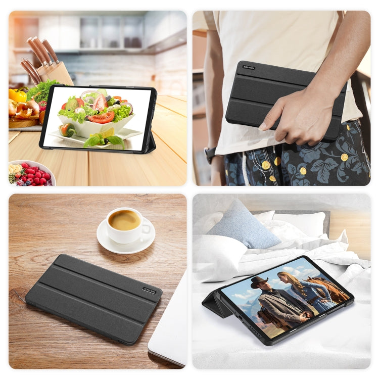 For Realme Pad Mini DUX DUCIS Domo Series Horizontal Flip Magnetic PU Smart Tablet Case(Black)