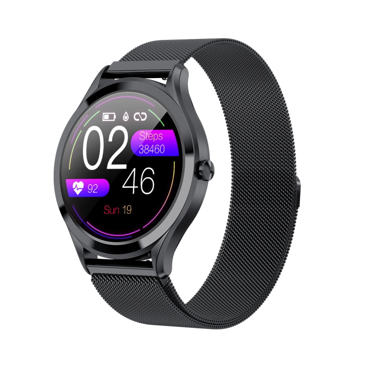 MK10 1.3 inch IPS Color Full-screen Touch Steel Strap Smart Watch, Support Weather Forecast / Heart Rate Monitor / Sleep Monitor / Blood Pressure Monitoring