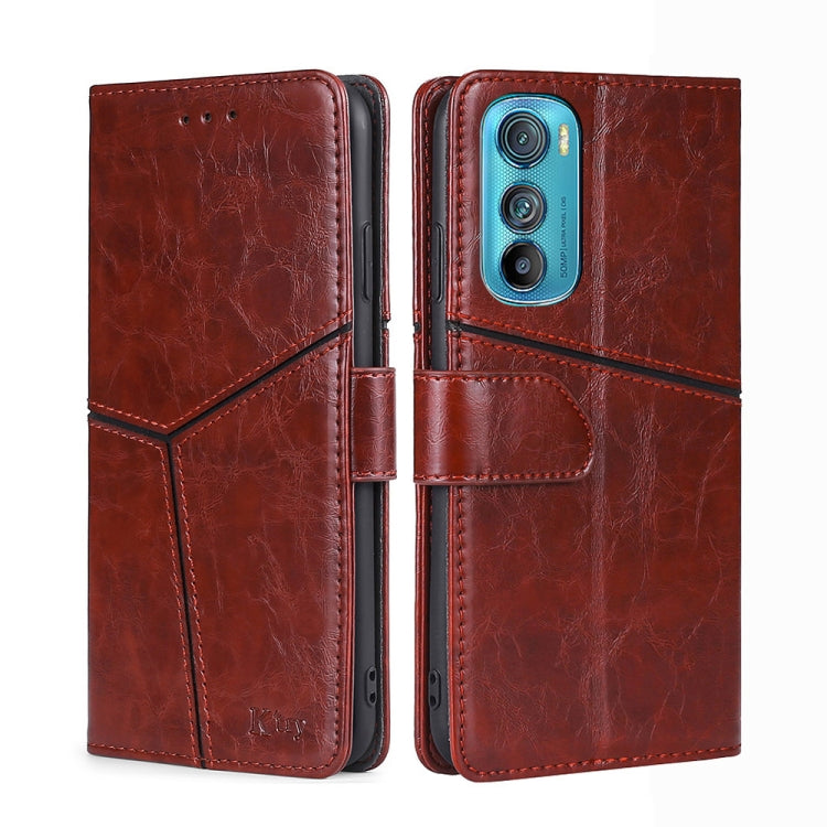 For Motorola Edge 30 Geometric Stitching Horizontal Flip Leather Phone Case
