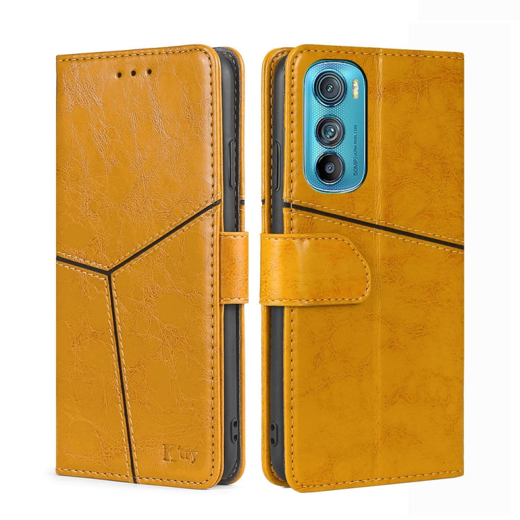 For Motorola Edge 30 Geometric Stitching Horizontal Flip Leather Phone Case