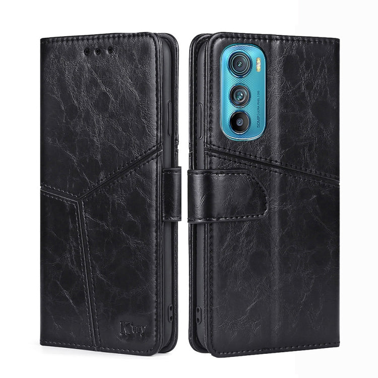 For Motorola Edge 30 Geometric Stitching Horizontal Flip Leather Phone Case